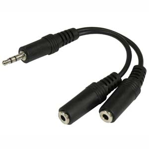 4 inch 3.5mm Stereo Plug to 2x3.5mm Stereo Jack 4 inch 3.5mm Stereo Plug to 2x3.5mm Stereo Jack